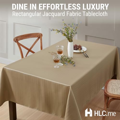 HLC.ME Lincoln Fabric Tablecloth, Jacquard Fabric Table Cloth for