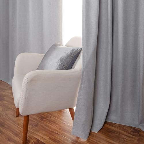 Home Fashion Max Total Blackout Set of 2 Linen Textured Curtains