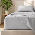 Bare Home Deep Pocket 22" Sheet Set 1800 Ultra-Soft (King, Light Grey)