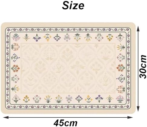 Faux Leather Placemat Set of 6, Waterproof Non-Slip Heat Resistant