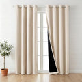 100% Blackout Curtains for Bedroom 108 Inch,2 Panels,Beige