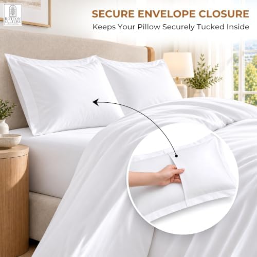 Kotton Culture 4 PC Queen Duvet Cover Set+Fitted Sheet - 600 Thread