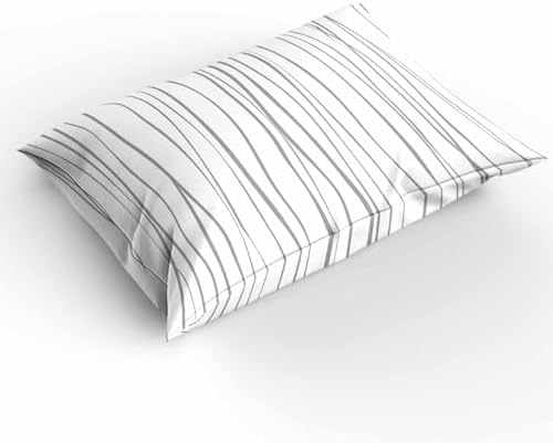 Duvet Cover Set Queen, Abstract Lines Texture 3 Piece Bedding Set