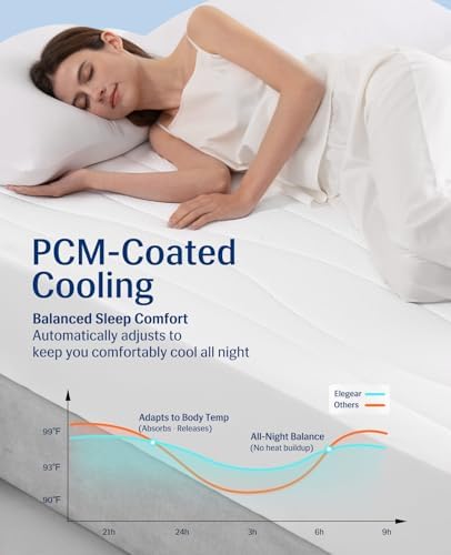 Elegear Cooling Mattress Pad Queen for Hot Sleepers with Arc-Chill®