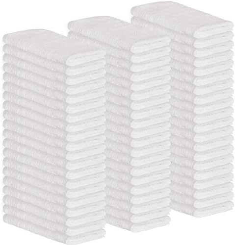 GREEN LIFESTYLE Cotton Wash Cloths 14" x 17" 50 Pack - Cleaning Rags