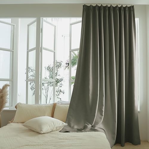 Macochico Pinch Pleat Blackout Curtains 84 Inches Length Drapes Solid