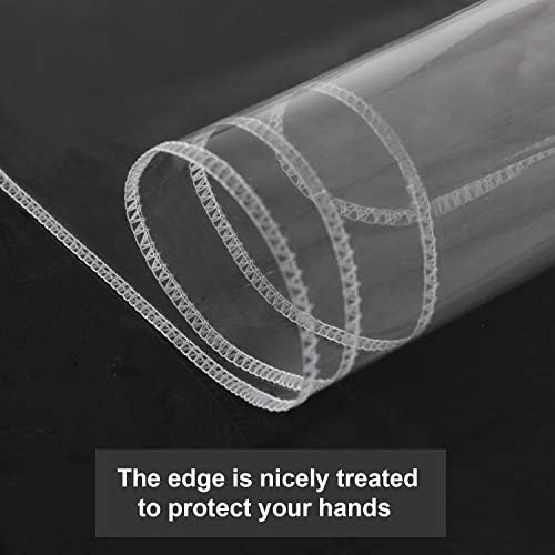 Hiasan 2 Pack Clear Plastic Tablecloth Rectangle 60 x 102 Inch, 100%