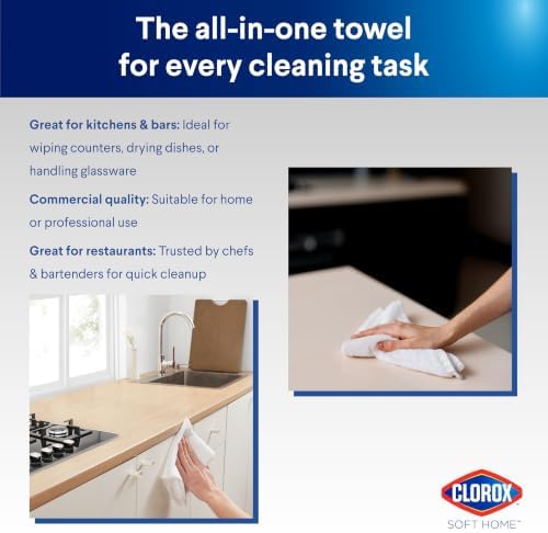 Clorox Ribbed Bar Mops - 100% Cotton Quick Dry Extra Large Dishcloths