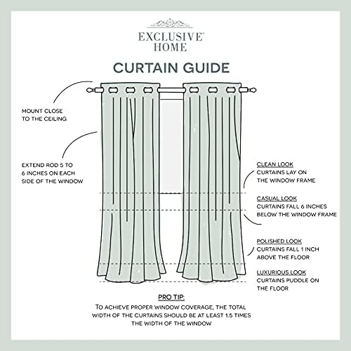 EXCLUSIVE HOME Aztec Indoor/Outdoor Grommet Top Curtain Panel Pair