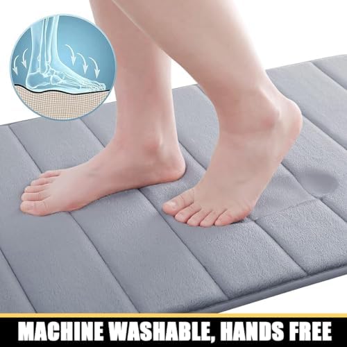 Thick Memory Foam Bath Mat Rugs Non Slip Bathroom Rug Strong Water