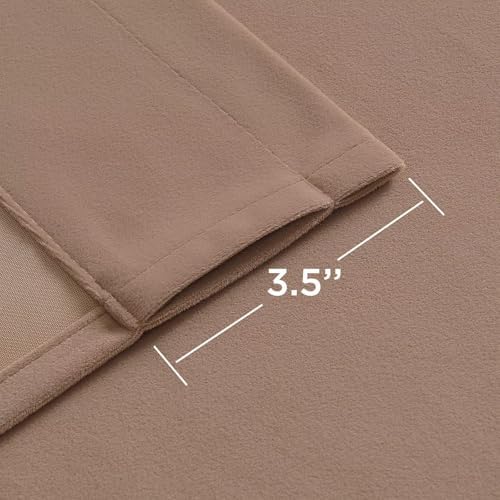 Joydeco Velvet Curtains Rose Beige Blackout Curtains Thermal Insulated