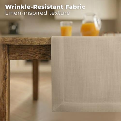 Easy LinenTM by D'Moksha, Linen-Look Table Runner, Natural