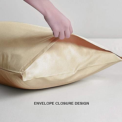 FLXXIE 2-Pack Microfiber King Pillow Cases, Envelope Closure, Light