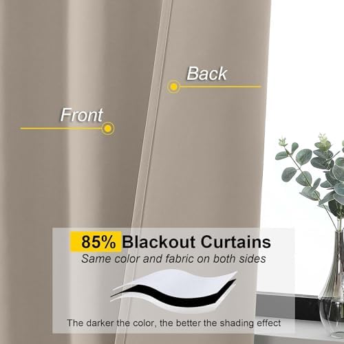 Extra Long Stone Blackout Curtains for Bedroom Living Room 120 Inches