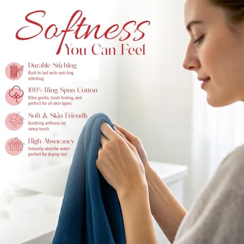 RIVERSIDE 60-Pack Cotton Washcloths – Soft & Absorbent Face Towels