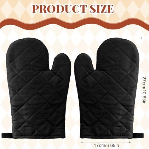 Geyoga Oven Mitts Heat Resistant Kitchen Long Oven Gloves Mitts Thick