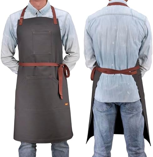 Cooking Kitchen Apron with Pockets for Men Women