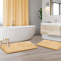 Clara Clark 2 Piece Bathroom Rug Set - Memory Foam, Bath Mat Set