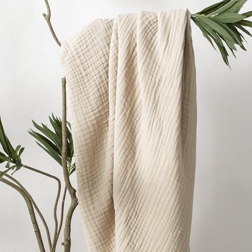 Carriediosa 100% Cotton Muslin Throw Blanket 50 x 70 Summer Gauze for