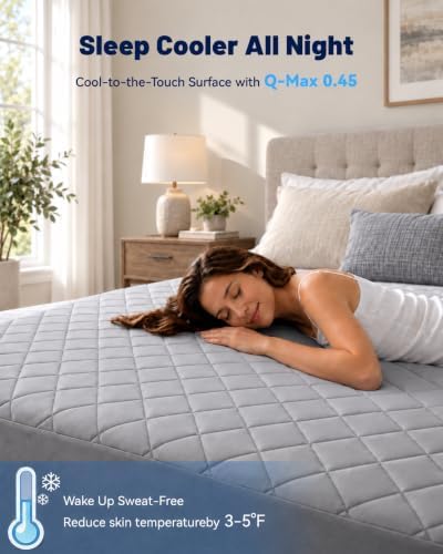 Queen Mattress Pad, Breathable & Quiet, Soft, 3D Mesh, Deep Pocket