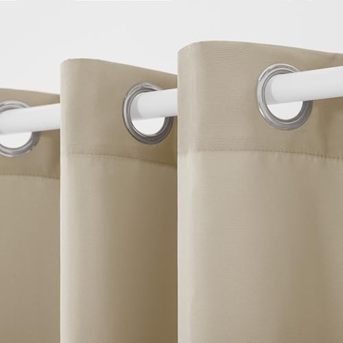 TOWN & COUNTRY BASICS Cabana Solid Indoor Outdoor Curtains, Light