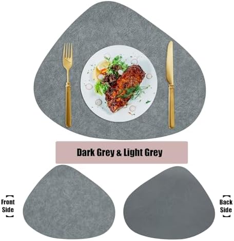 2PC Dining Room Geometric Placemat Set, 13.39 x 16.74 Inches PVC