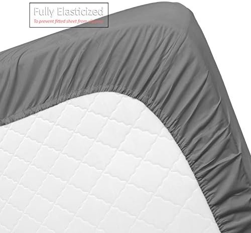 Twin XL Size Sheets – 3 Piece Twin XL Gray Bed Sheet Set - Hotel Bed