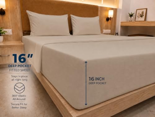 Full XL Sheet Set 1000 Thread Count 100% Cotton, 6 Piece Hotel Bedding
