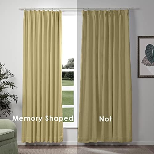 TWOPAGES Chocolate Room Darkening Curtains 52x84 Pinch Pleated Drapes