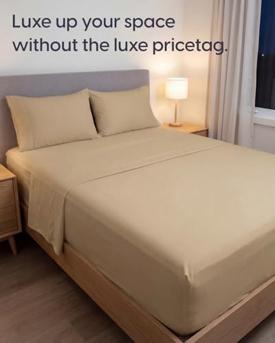 Sleepy Town Queen Size Bed Sheets - 4 Piece - Queen Sheet Set - Extra