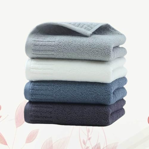 4pcs Pure Cotton Thicken Facial Towels for Bathroom Use