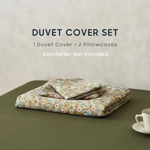Wake In Cloud - Floral Duvet Cover Set, Cute Vintage Flower