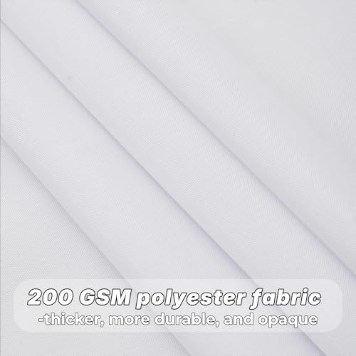 White Oval Tablecloth 60 x 102 Inch - 200 GSM Polyester Fabric Wrinkle