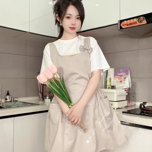 Love Potato Cute Bowknot Kitchen Cooking Gardening Cleaning Apron