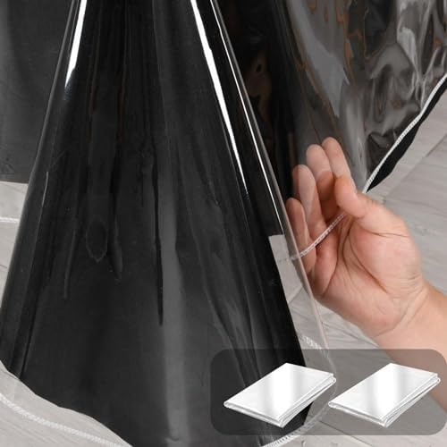 Hiasan 2 Pack Clear Plastic Tablecloth Rectangle 60 x 102 Inch, 100%