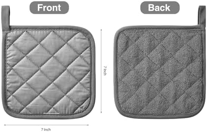 Kitchen Pot Holders Set Heat Resistant Pure Cotton Potholders Kit