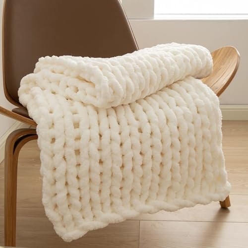 Wttfc Chunky Knit Blanket, Luxury Chunky Knit Blanket Throw, Chunky