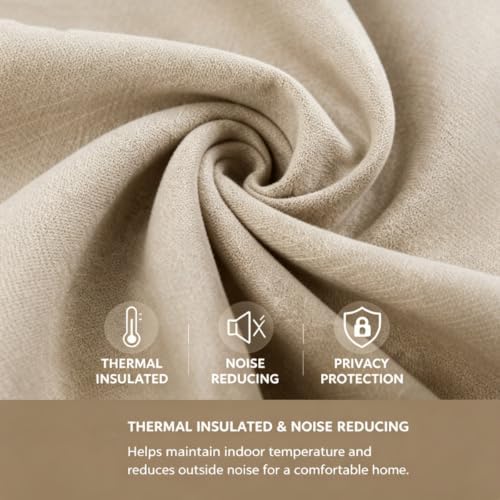 Blackout Curtains,Noise Reducing Room Darkening Drapes,Set of 2