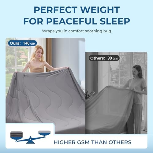 BDEUS Cooling Comforter Full/Queen Size with 2 Pillowcases Set, Soft