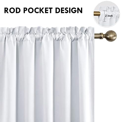 DWCN Wide Blackout Curtains for Living Room 60 x 63 Inch Long 2 Panels