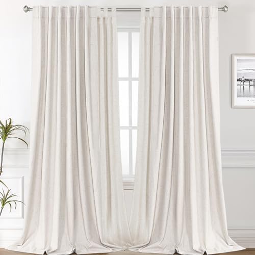 H.VERSAILTEX 2 Panels 52X84 inch Long Back Tap 100% Blackout Natural