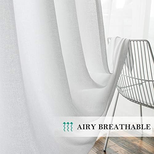 Grommet Luxurious Linen Curtains - Functional Light Filtering Sheer