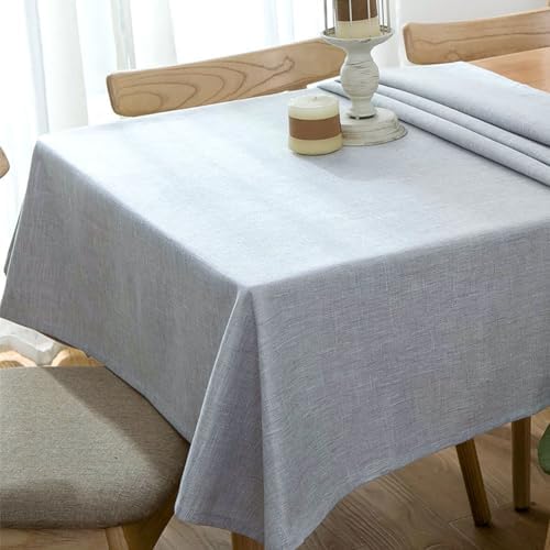 Linen Tablecloth Fabric Washable Cloth Table Cover Rectangular Tables