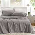 Comfort Spaces 100% Cotton Percale Sheets King Sheet Set 4 Pcs, Dark