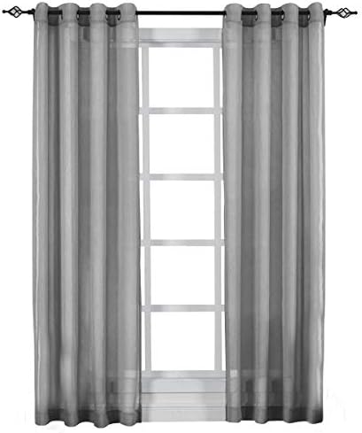 sheetsnthings Solid Abri Grommet, 100-Inch Wide-by-63-Inch Long, Set