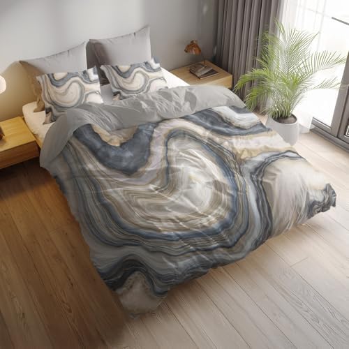 Printed Pattern Duvet Cover Set Microfiber Comforter Cover Minimalist