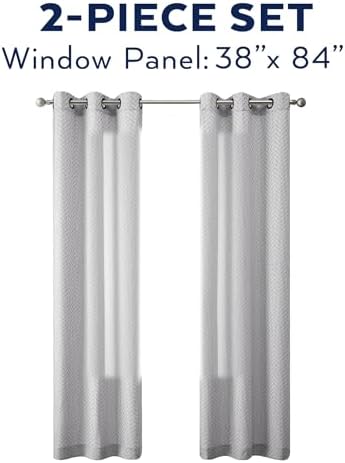 Thomasville Cline Window Curtain Panel Set of 2 Panels, 84" L x 38" W