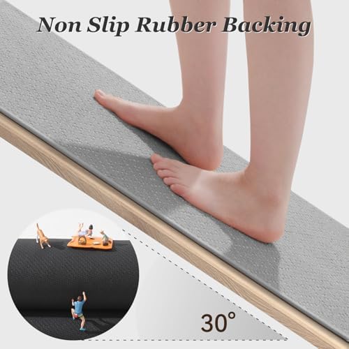 AMOAMI Thin Bath Mat, Super Absorbent Bath Mats for Bathroom, Quick