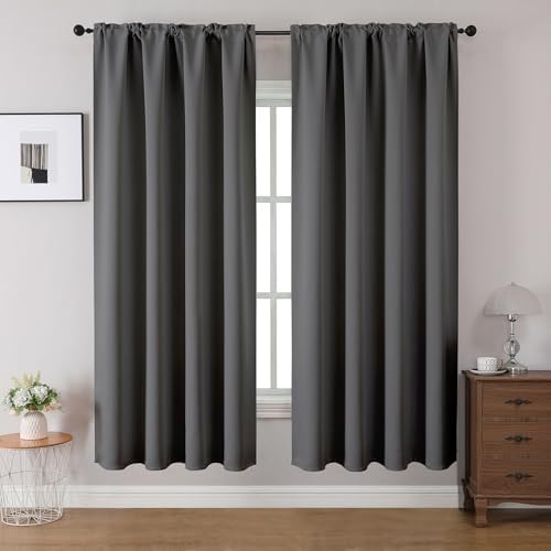 CUCRAF Blackout Curtains 63 inches Long 2 Panels Set for Bedroom