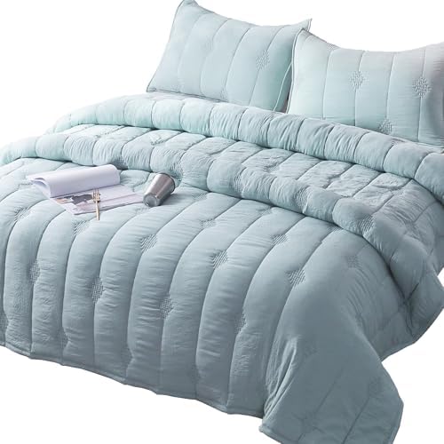 Oversized King Quilt Set, 3 Pieces Lightweight Microfiber Bedspread